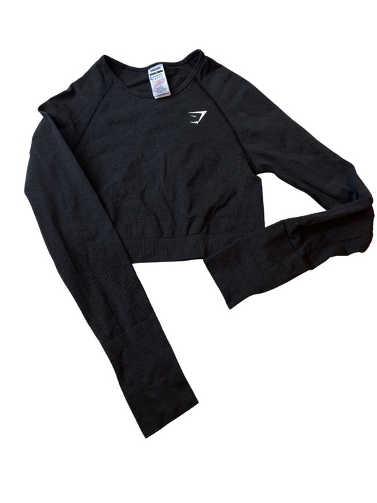 Gymshark Tops - Gymshark Black Vital Seamless 2.0 Long Sleeve Crop